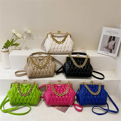 Textured Pleated Floral Detail Bag