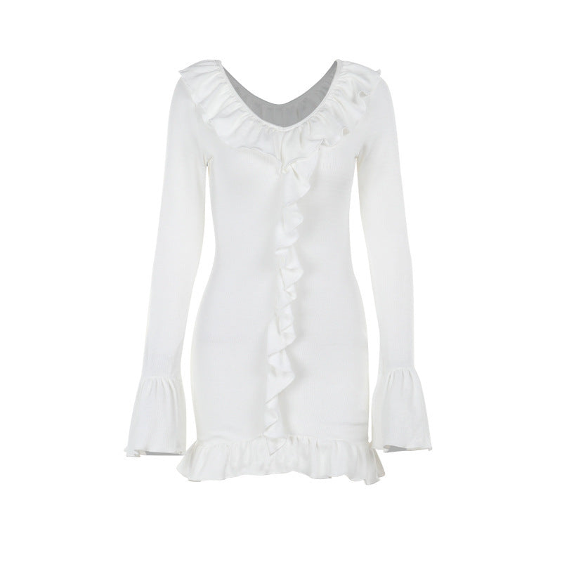 Ruffled Knit  Dress