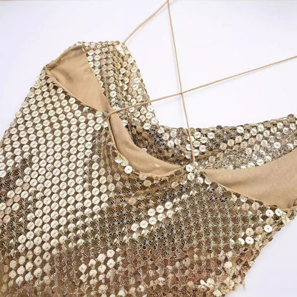Sequined Swing Sling Dress