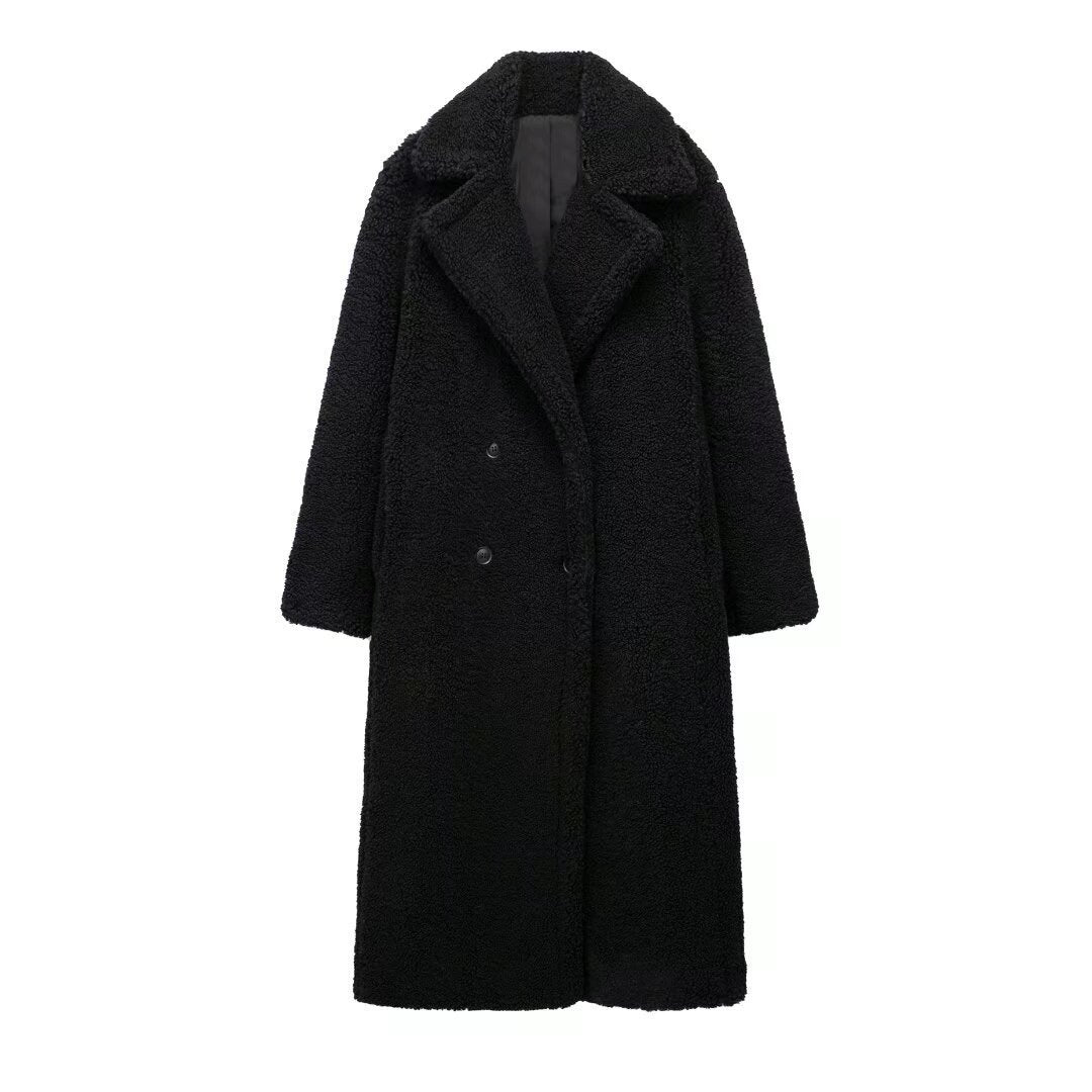 Lapel Thickened Teddy Coat