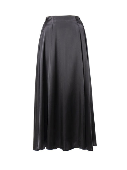 Graceful Satin Long Skirt