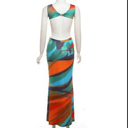 Sleeveless Backless Sheath Dress