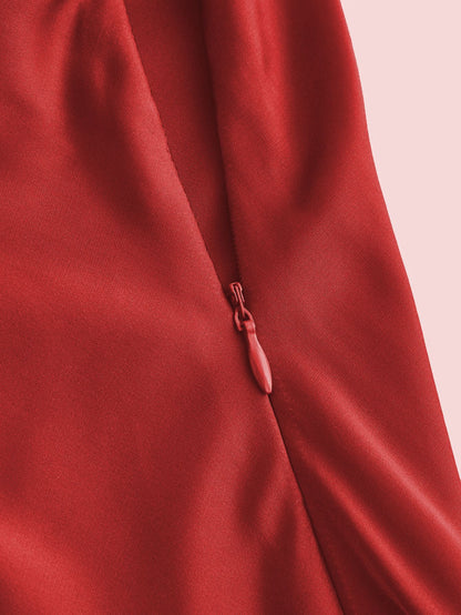 Suspenders Satin Dress