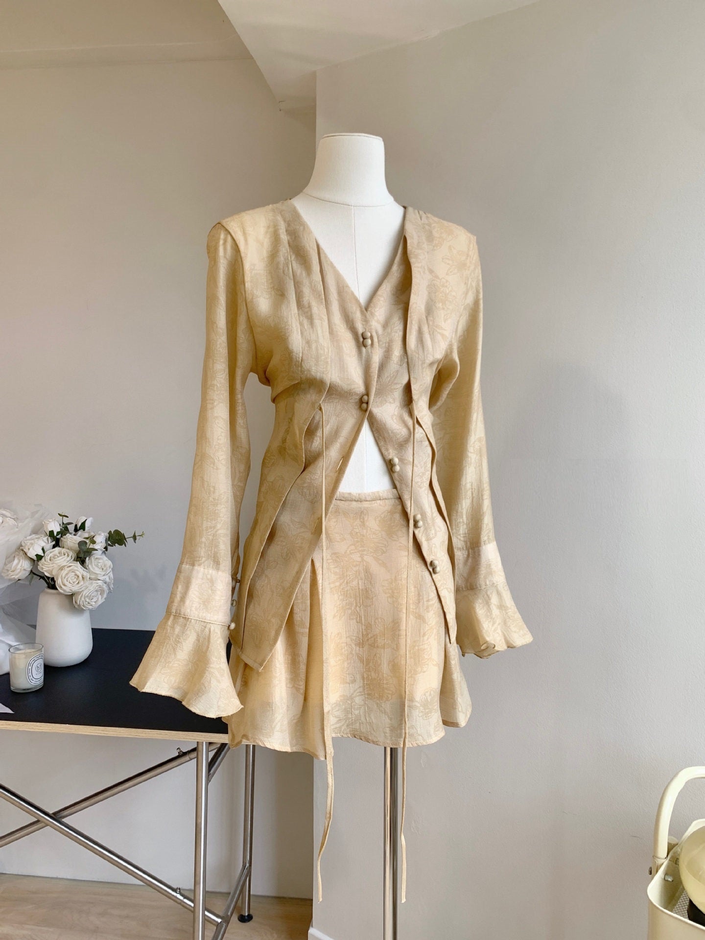 Tencel Shirt -Skirt Set