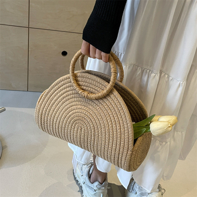Urban Simple Holiday Casual Woven Bag