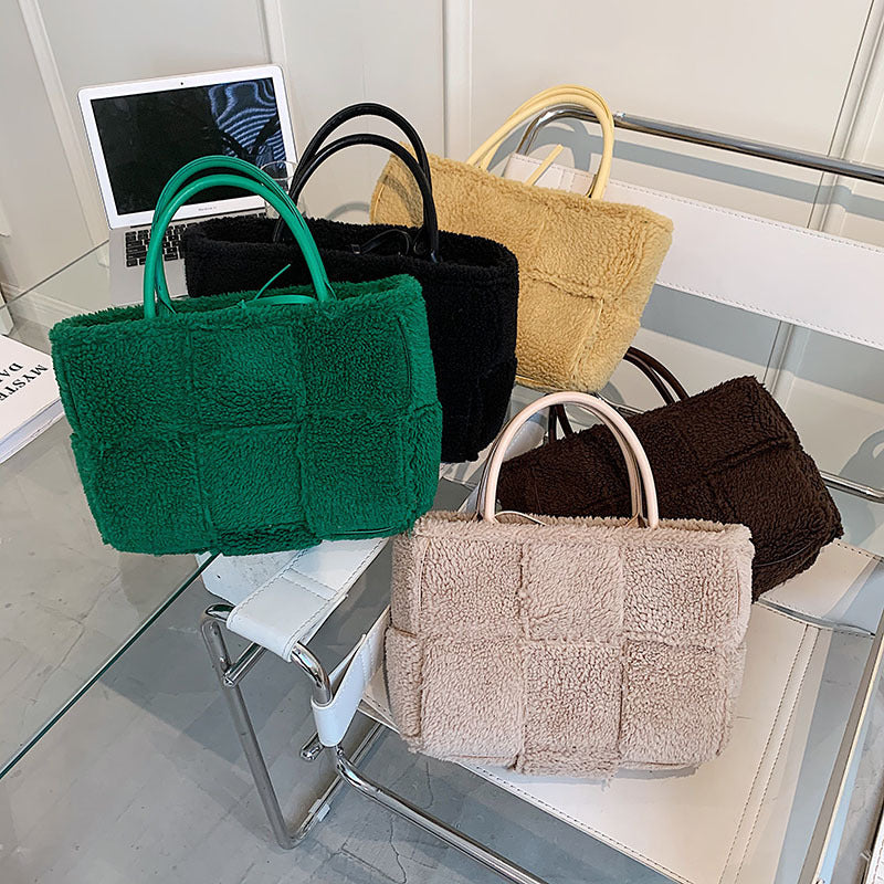 Plush Checkered Bag