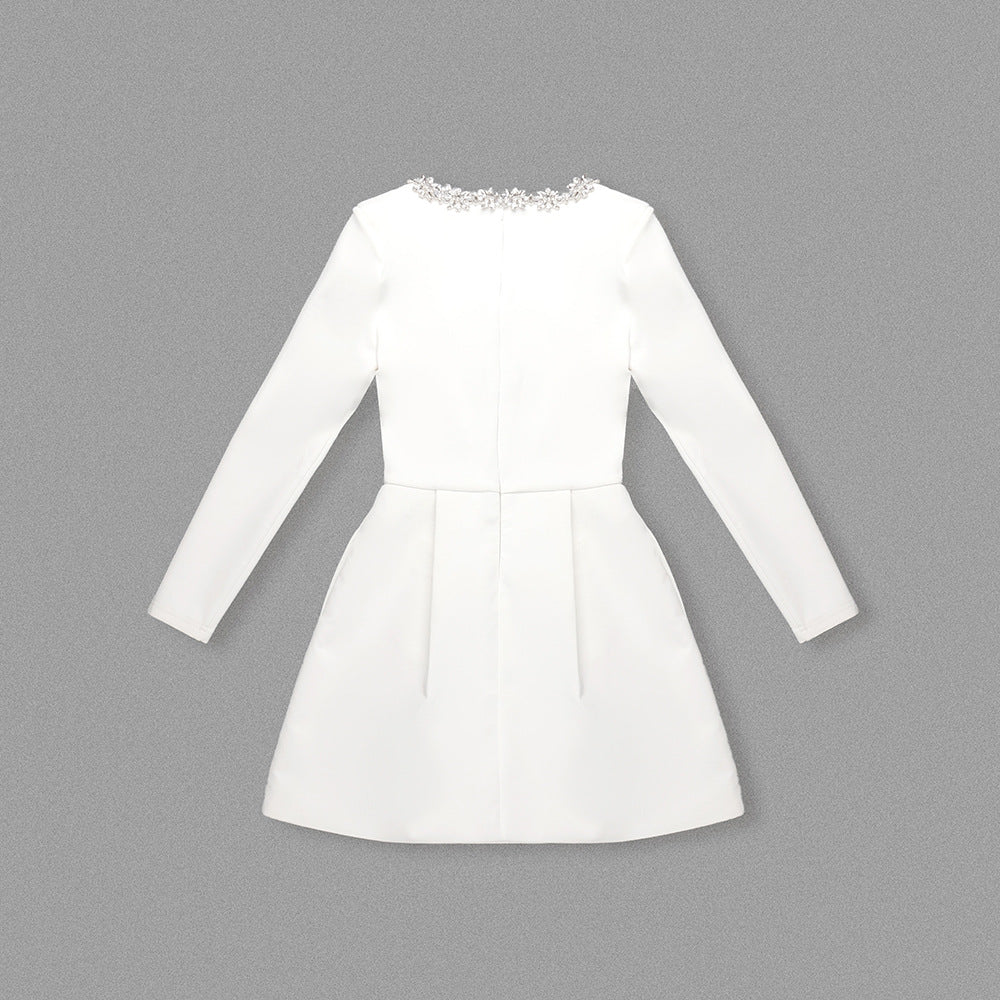 Bead Stretch A- Line Dress