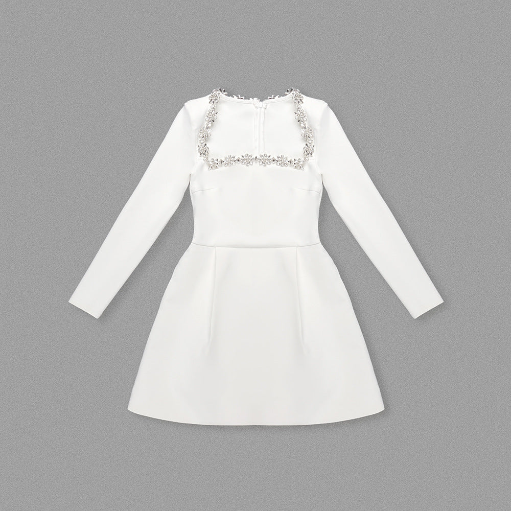 Bead Stretch A- Line Dress
