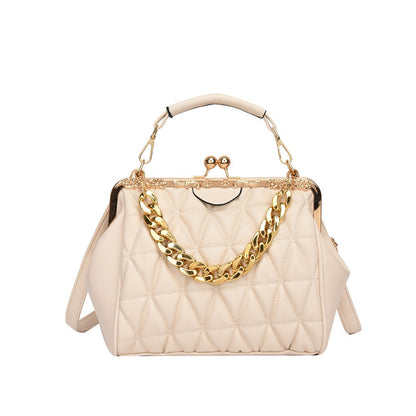 Textured Pleated Floral Detail Bag