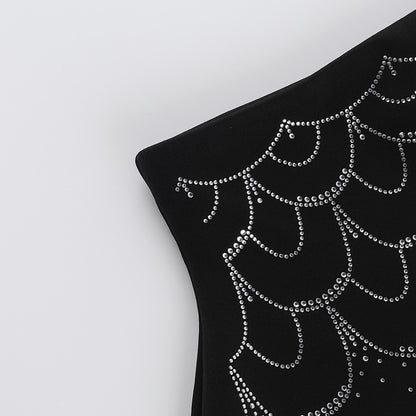 Rhinestone Short Skirt