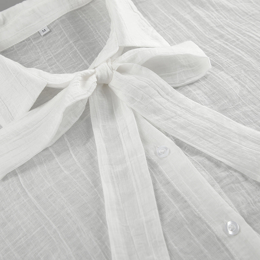 Bow Tie See-through Shirt