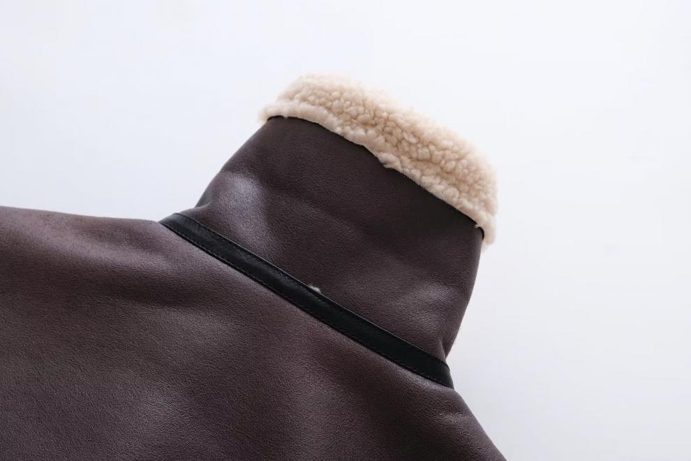 Suede Fur Motorcycle Jacket