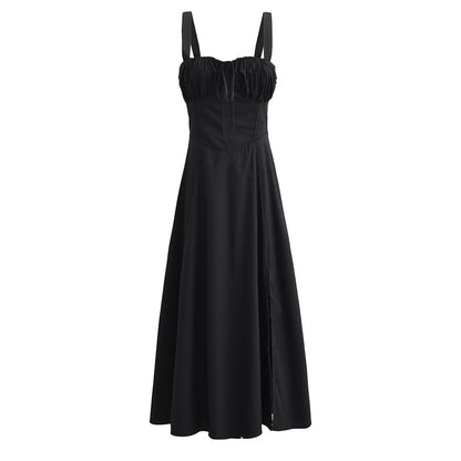 Lace-up Long Sling Midi Skirt Dress