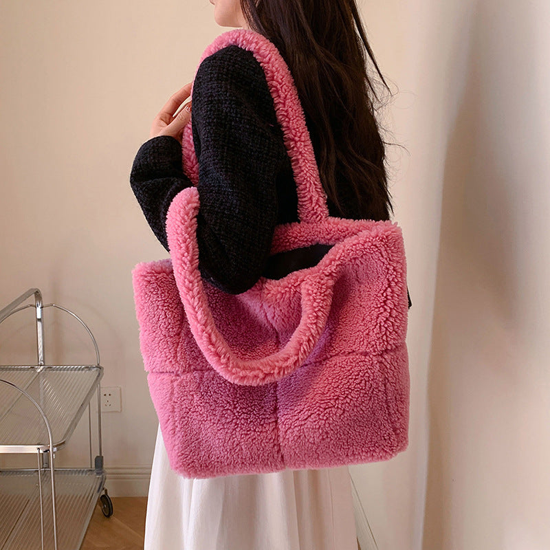 Lamb Wool Shoulder Bag