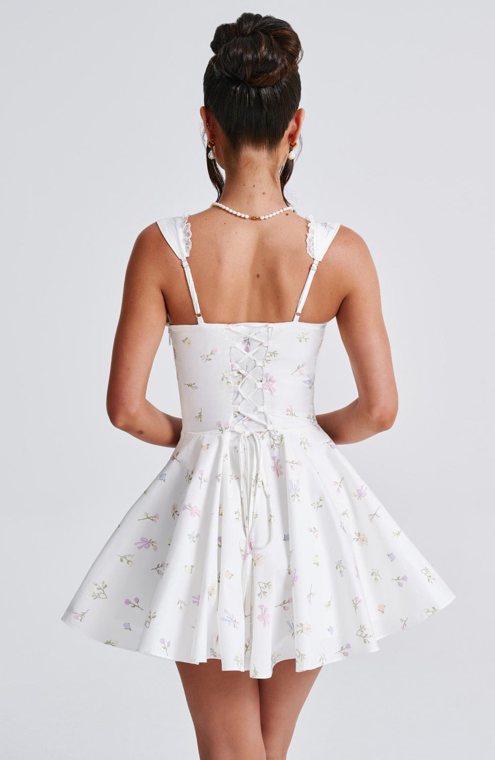 Tailored Tie Back Floral Dress