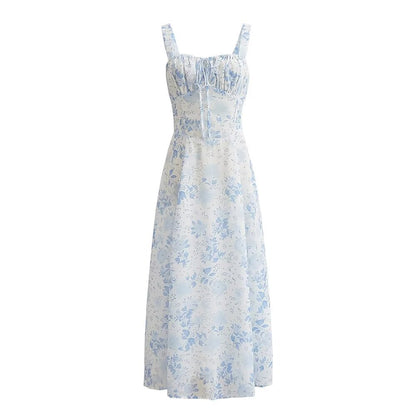 Lace-up Long Sling Midi Skirt Dress