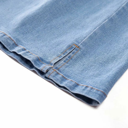 Slit Denim Skirt