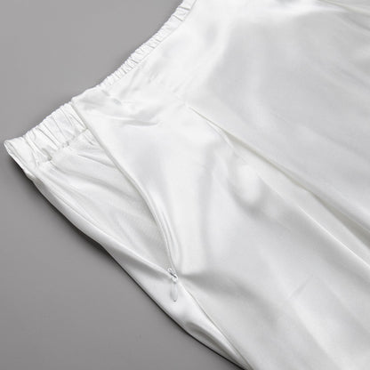 Graceful Satin Long Skirt