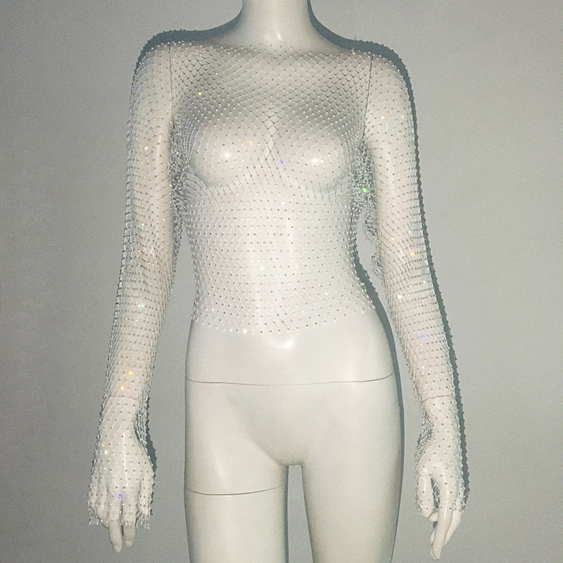 Rhinestone Bottoming Shirt