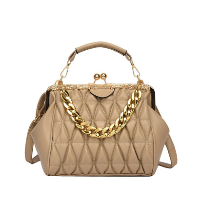 Textured Pleated Floral Detail Bag