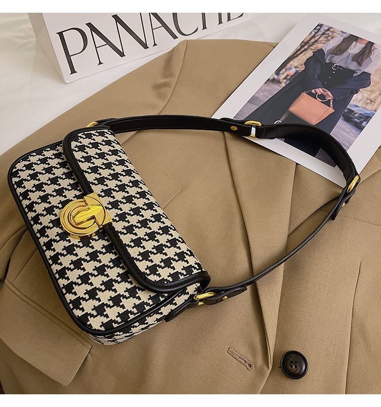Houndstooth Shoulder Bag