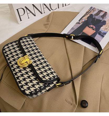 Houndstooth Shoulder Bag