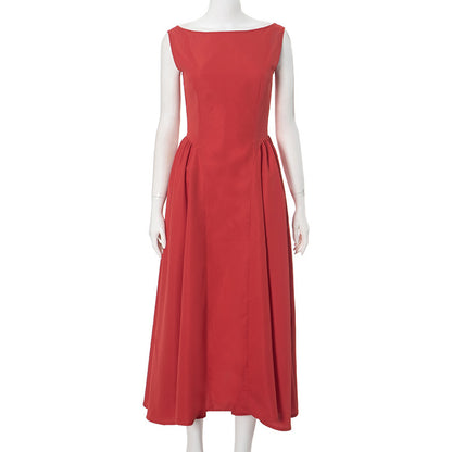 Boat-neck Elegant Dress