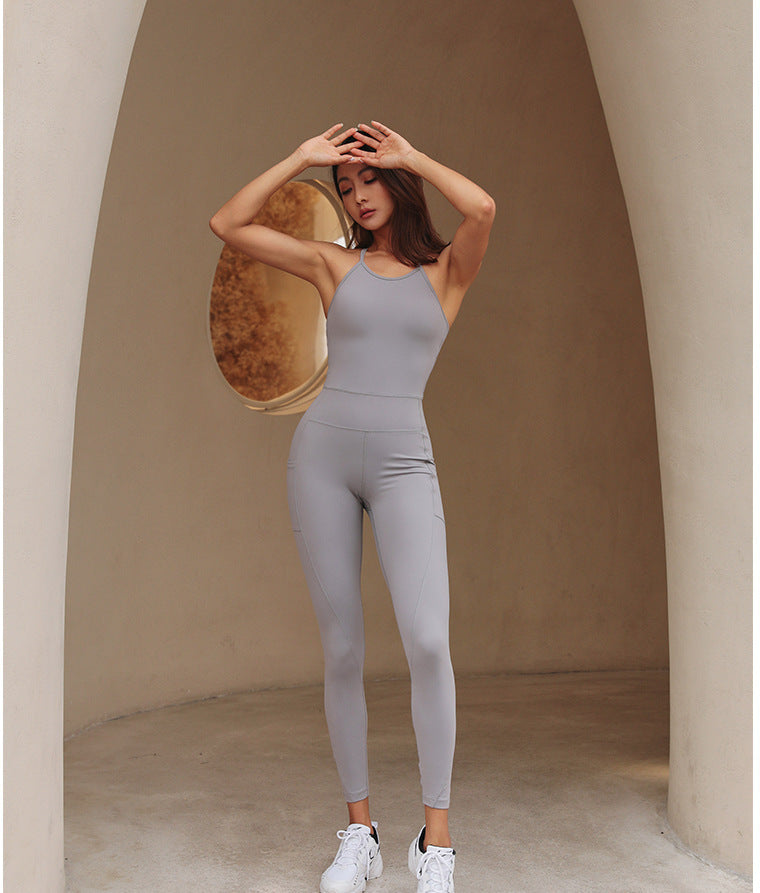 One Piece Yoga Suit-Cut-Out-Back