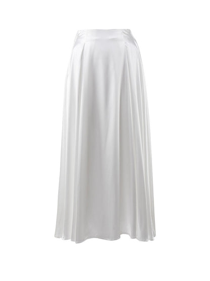 Graceful Satin Long Skirt