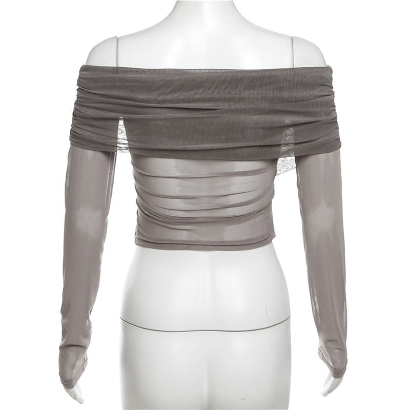 Inner Cross Off-shoulder Shirt