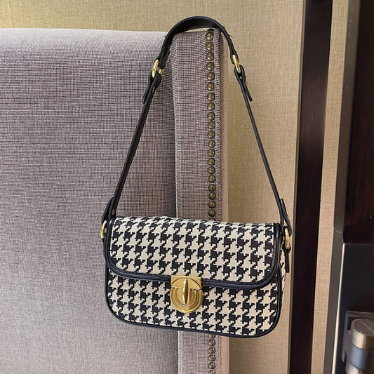 Houndstooth Shoulder Bag