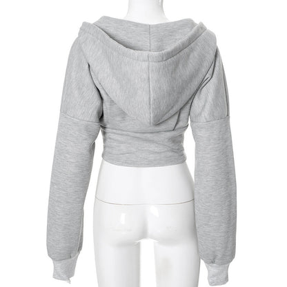Corset Style Zipper Hoodie