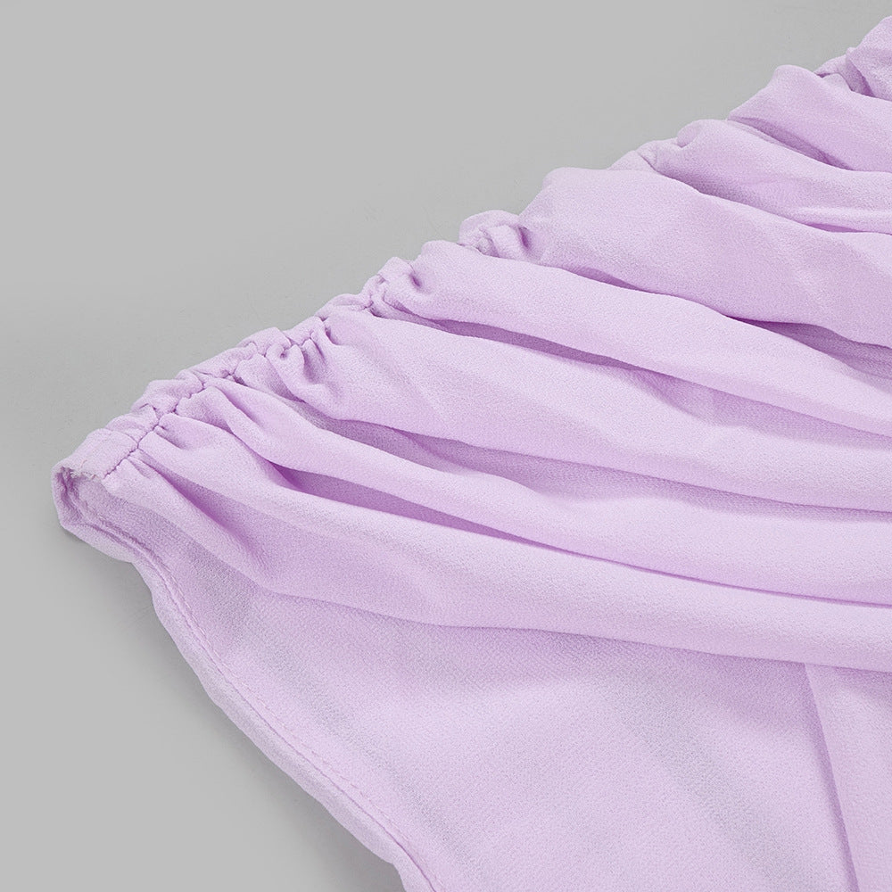 Hip-wrapped Draped Dress