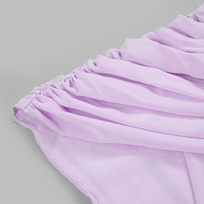 Hip-wrapped Draped Dress