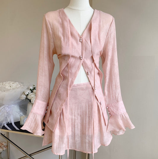 Tencel Shirt -Skirt Set
