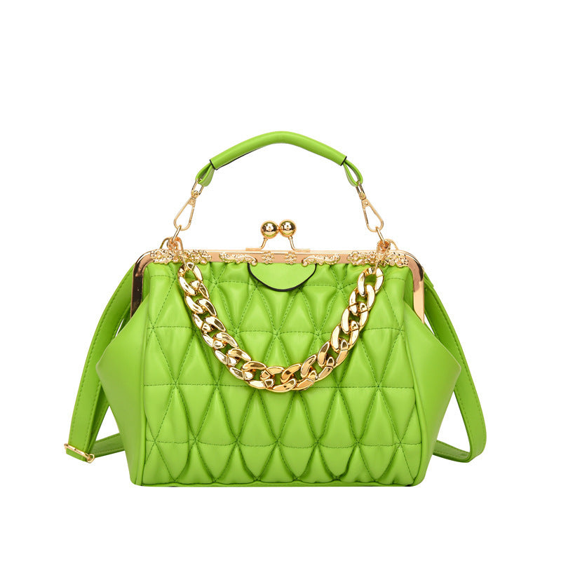 Textured Pleated Floral Detail Bag