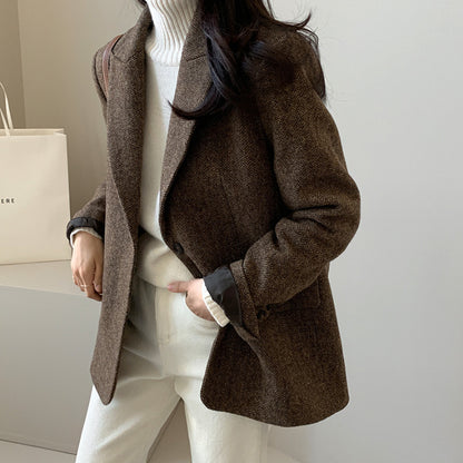Solid Wool Blazer