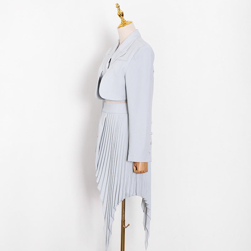 Beveled Pleated Skirt Set