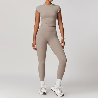 Stretch Brushed Short Sleeve Set