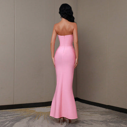 Beaded Long Bandage Dress