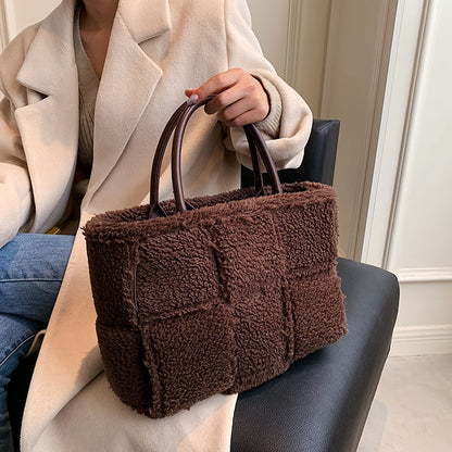 Plush Checkered Bag