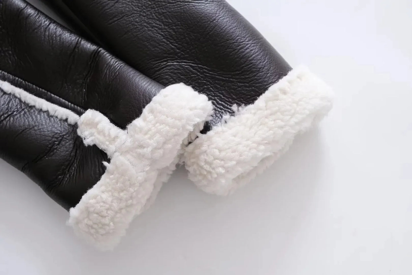 Short Faux Motorcycle  Coat