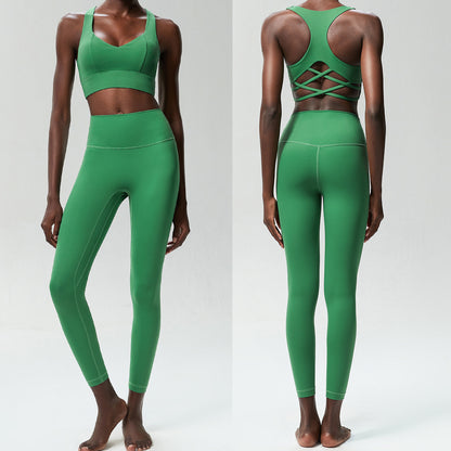 Low Back Cut Out Legging Set