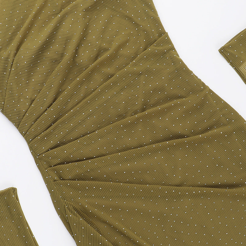 Rhinestone Mesh Dress