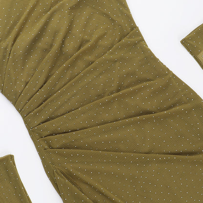 Rhinestone Mesh Dress
