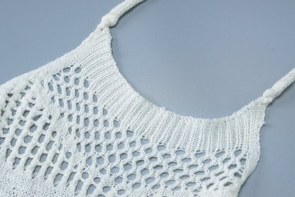 Knitted Tassel Hollow Dress
