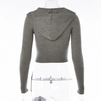 Hoodie Zip Knit Pants Set