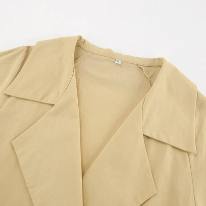 Khaki Tie Up Two-piece