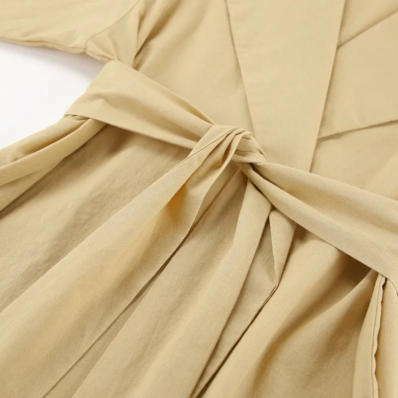 Khaki Tie Up Two-piece