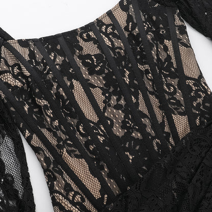 Lace Waist-tight Dress